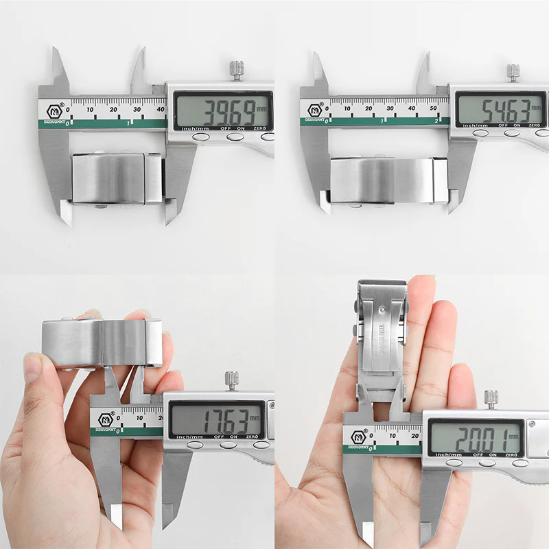 316L Stainless Steel 18mm 20mm 22mm Entendable Adjustable Folding Watch Buckle - Image 5