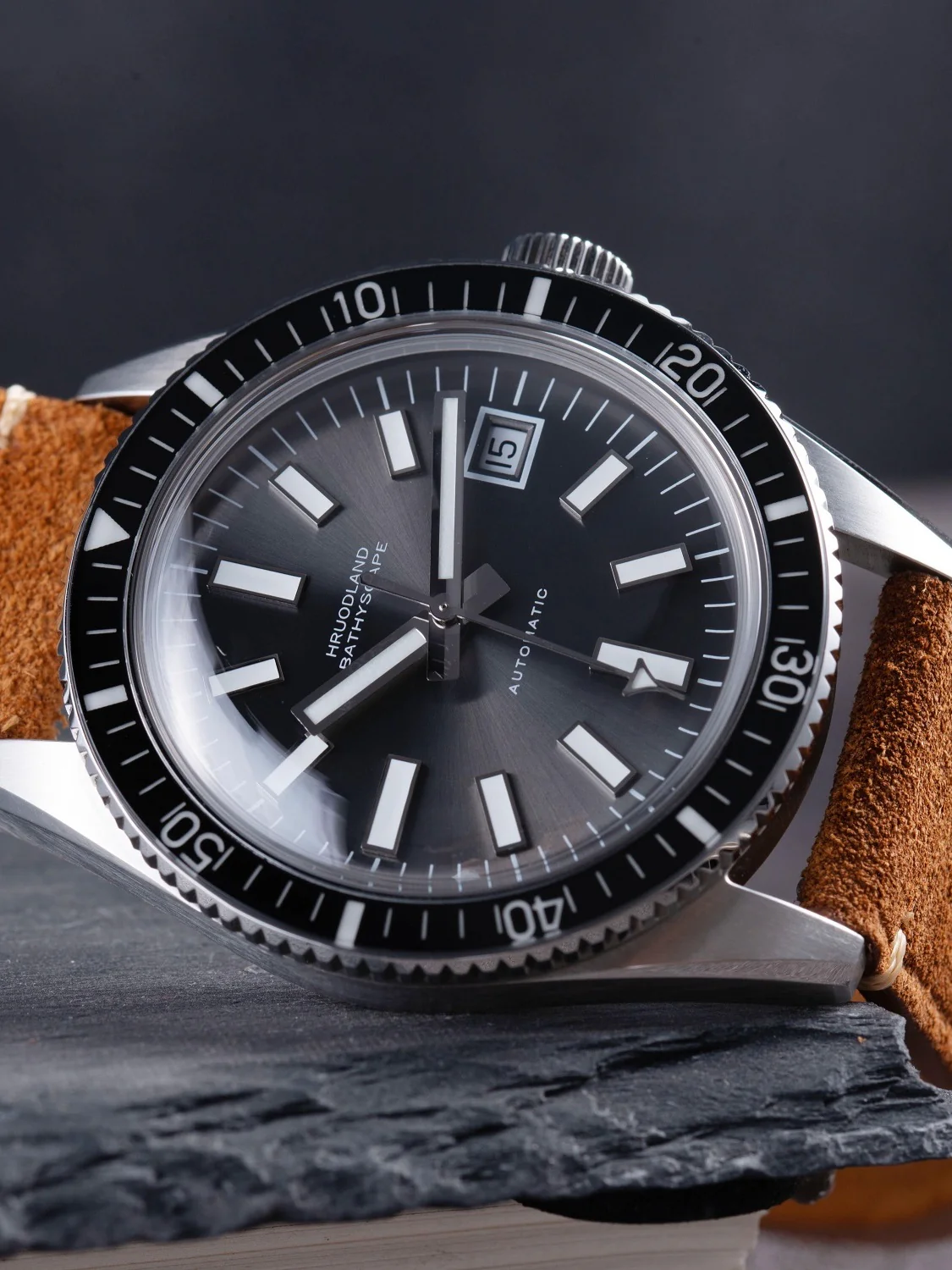 Hruodland 40mm Vintage Diver Watch F031 - Image 12