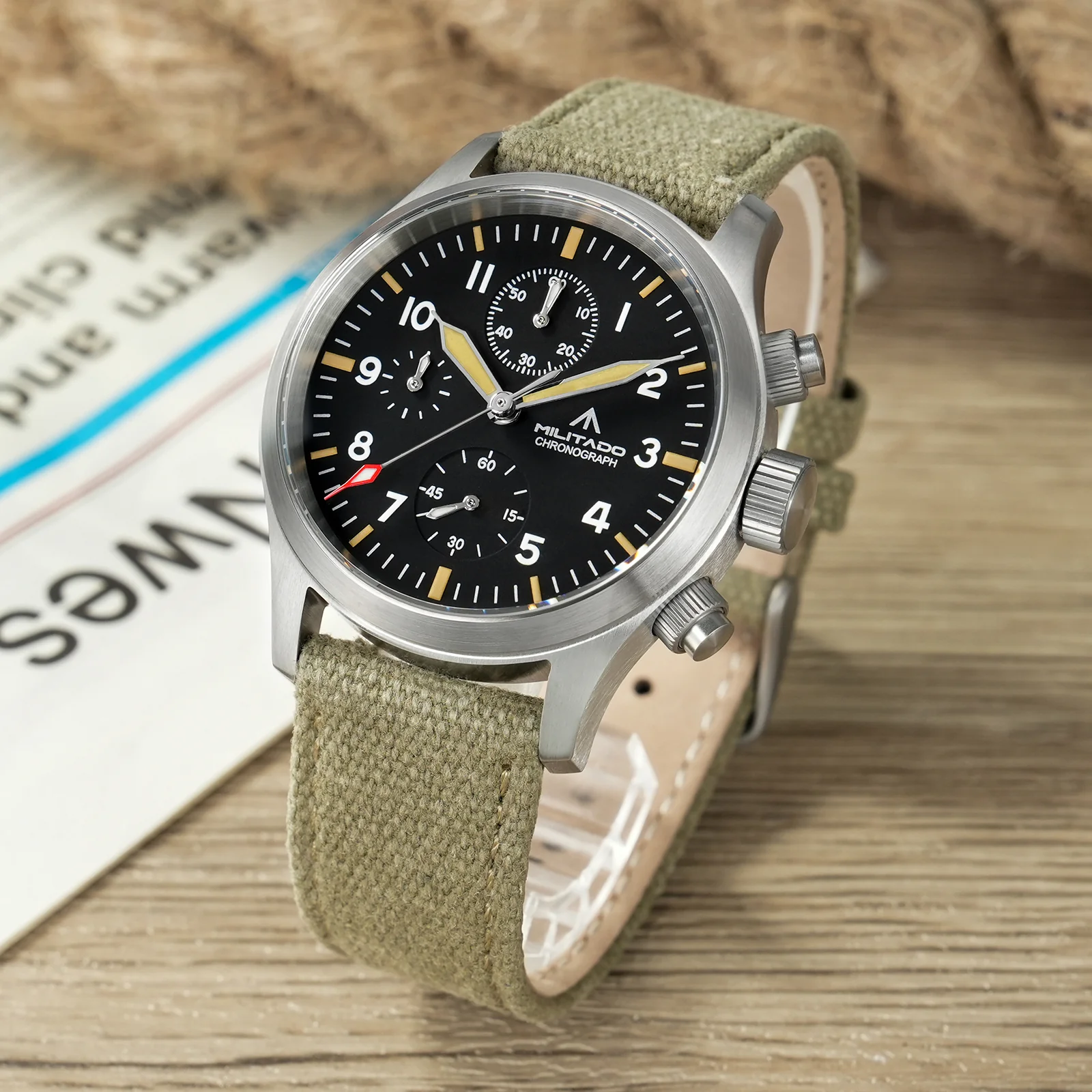 ★New Arrival★ Militado Retro 39mm Chronograph Watch Ml1868-3 - Image 19