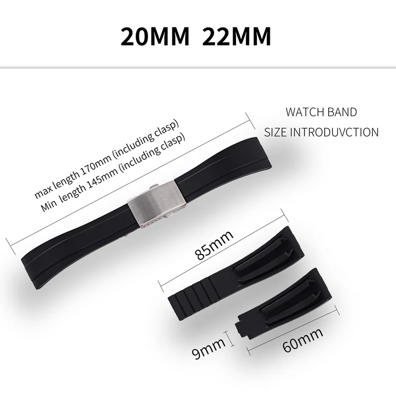 Cut-to-Size TPU Rubber Watch Strap - Image 19