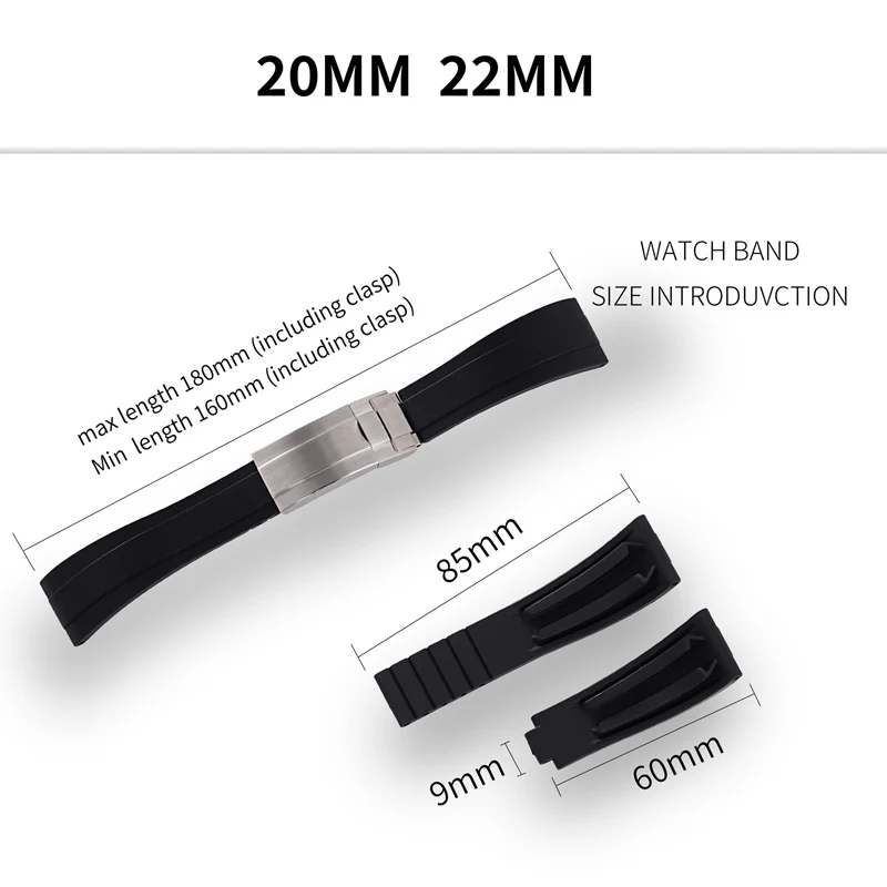 Cut-to-Size TPU Rubber Watch Strap - Image 20