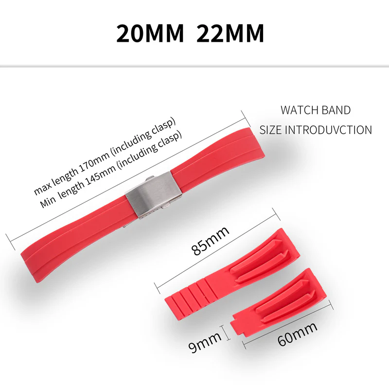 Cut-to-Size TPU Rubber Watch Strap - Image 23
