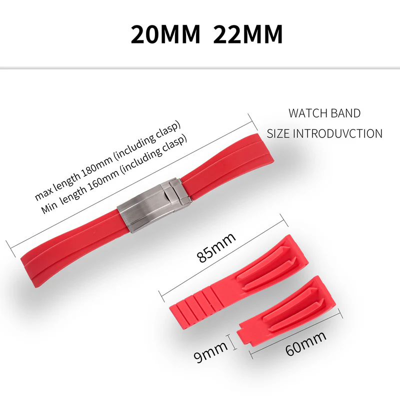 Cut-to-Size TPU Rubber Watch Strap - Image 24