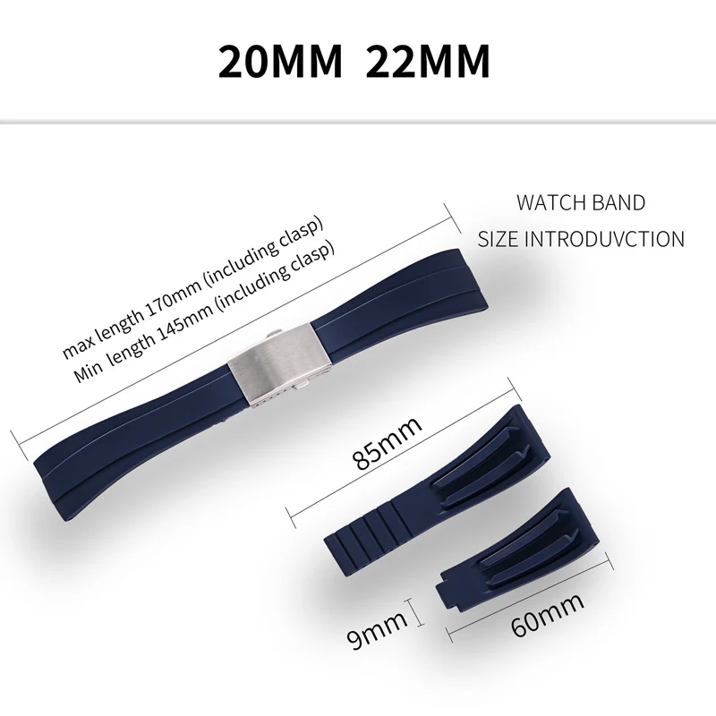 Cut-to-Size TPU Rubber Watch Strap - Image 31
