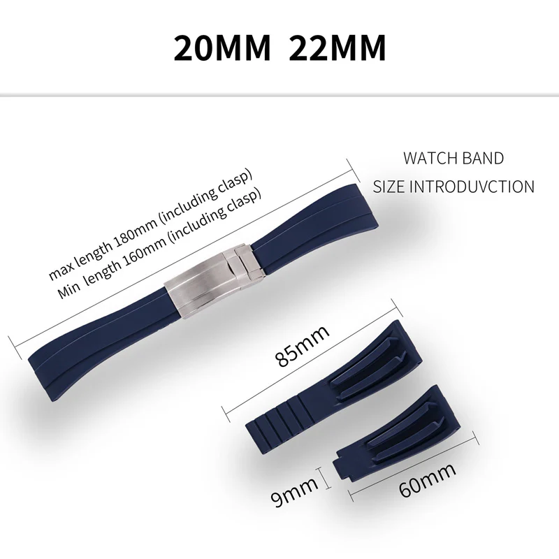 Cut-to-Size TPU Rubber Watch Strap - Image 32