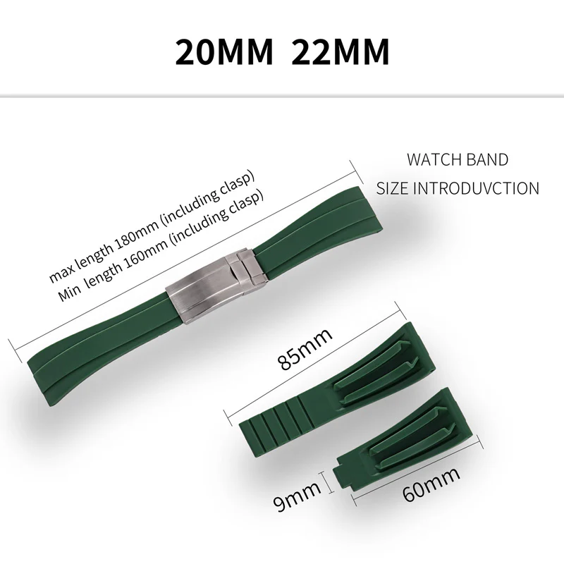 Cut-to-Size TPU Rubber Watch Strap - Image 36