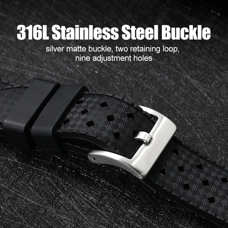 Tropical Soft Silicon Rubber Dive Watch Strap - Image 4