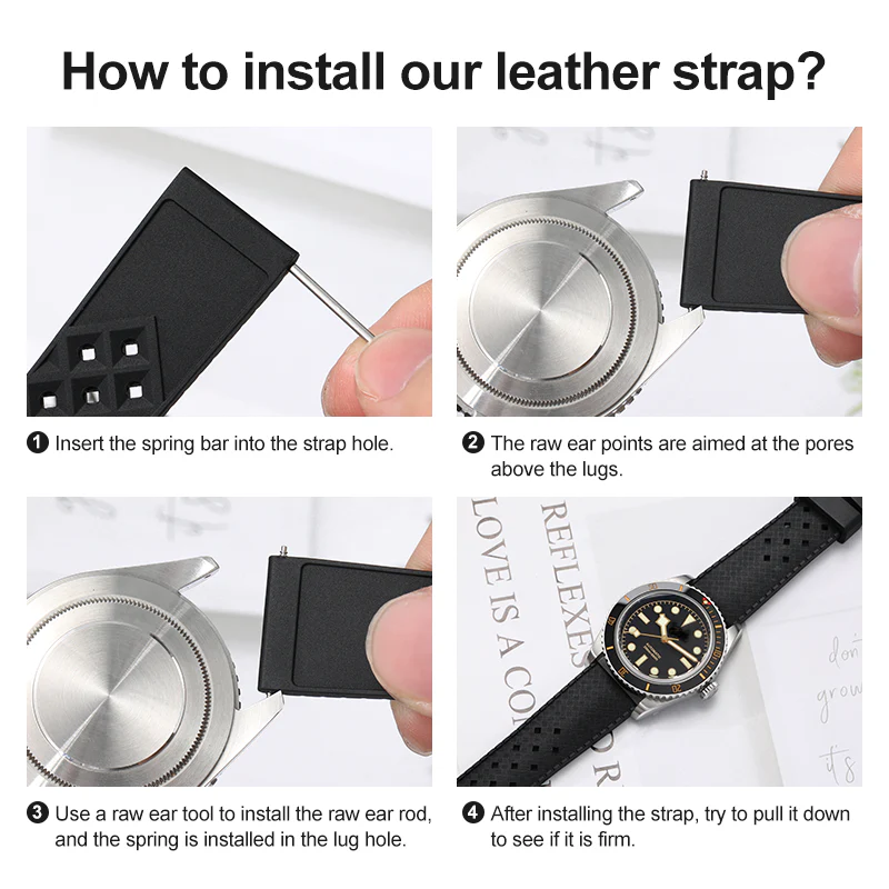 Tropical Soft Silicon Rubber Dive Watch Strap - Image 9