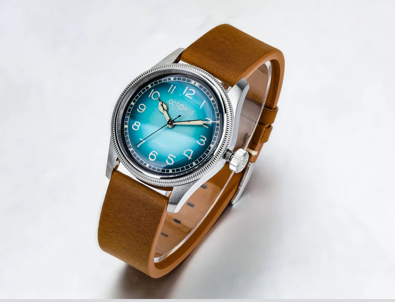 Octopus Kraken 38mm Coin Bezel Pilot Men Watch - Image 7