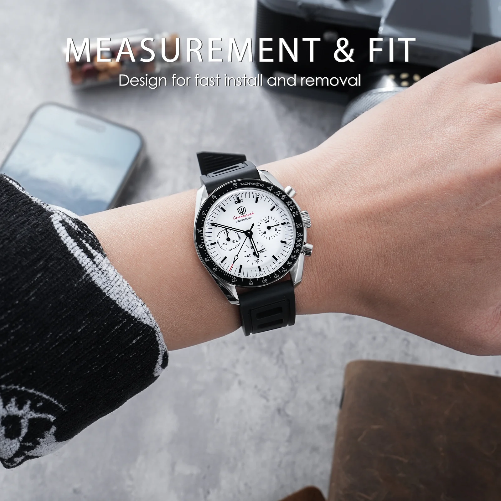 Premium Grade Rubber Dive Watchband - Image 10