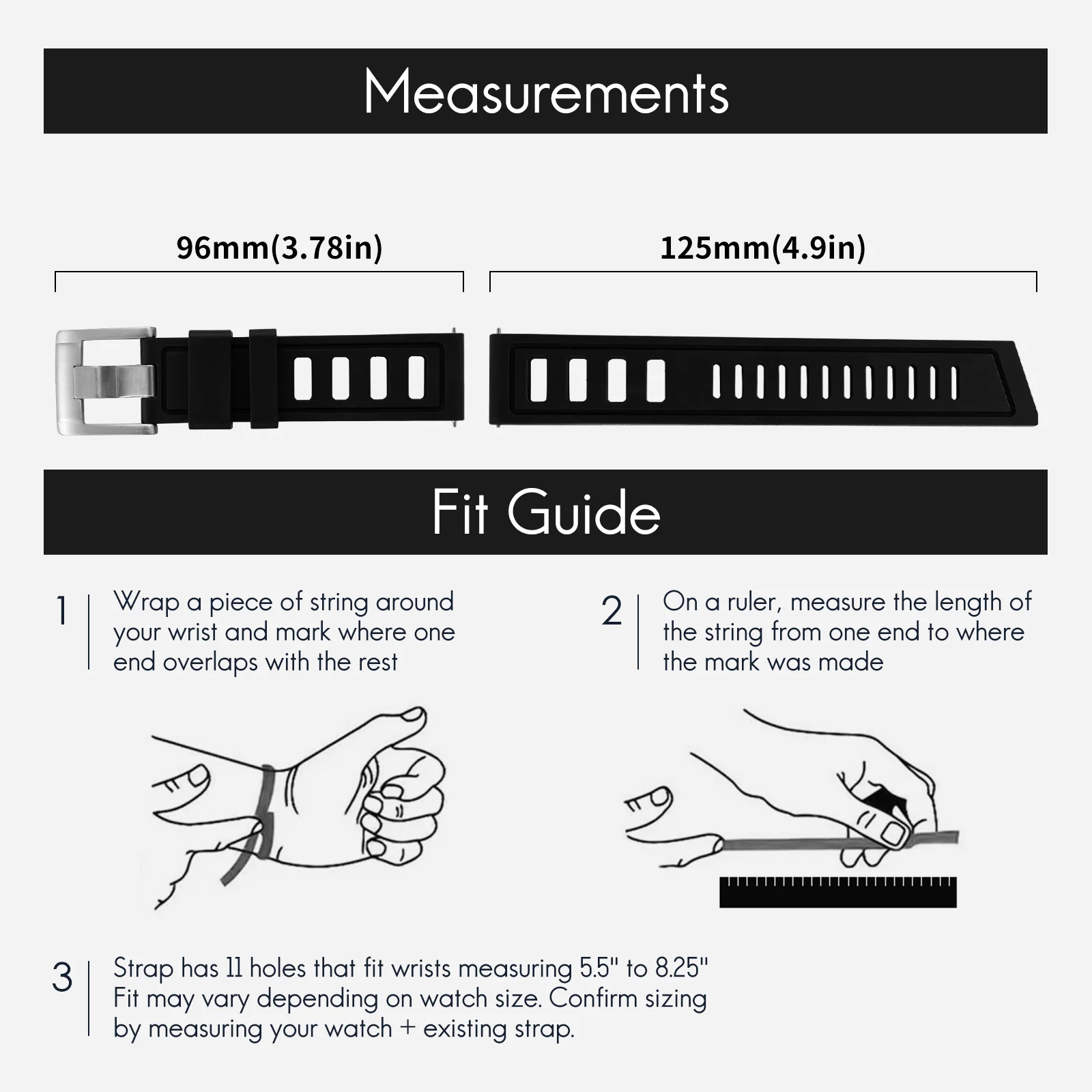 Premium Grade Rubber Dive Watchband - Image 15