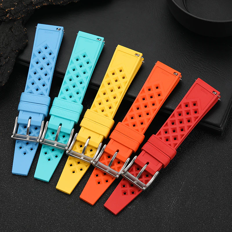 Premium-Grade Tropical FKM Rubber Watch Strap - Image 13