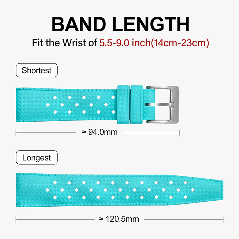 Premium-Grade Tropical FKM Rubber Watch Strap - Image 18