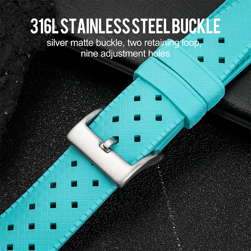 Premium-Grade Tropical FKM Rubber Watch Strap - Image 21