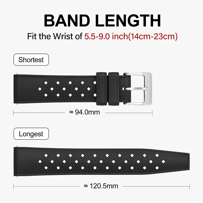 Premium-Grade Tropical FKM Rubber Watch Strap - Image 25