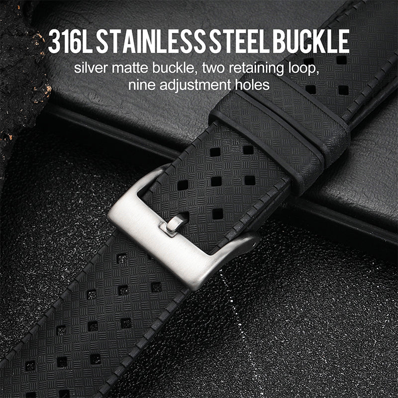 Premium-Grade Tropical FKM Rubber Watch Strap - Image 28