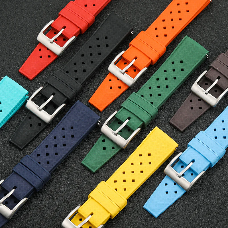 Premium-Grade Tropical FKM Rubber Watch Strap - Image 3
