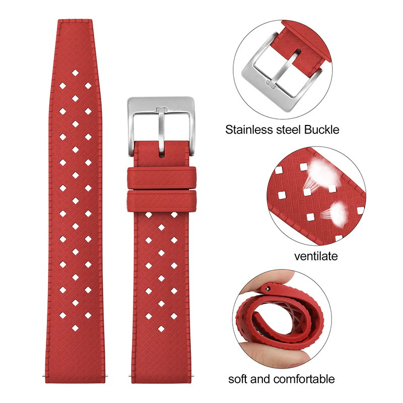 Premium-Grade Tropical FKM Rubber Watch Strap - Image 34