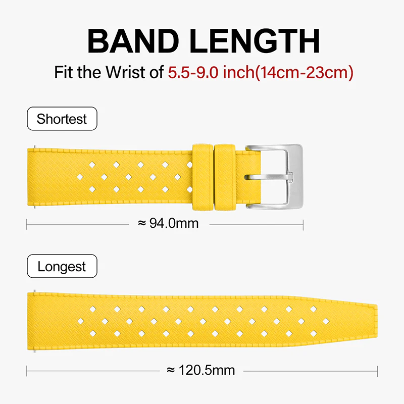 Premium-Grade Tropical FKM Rubber Watch Strap - Image 41
