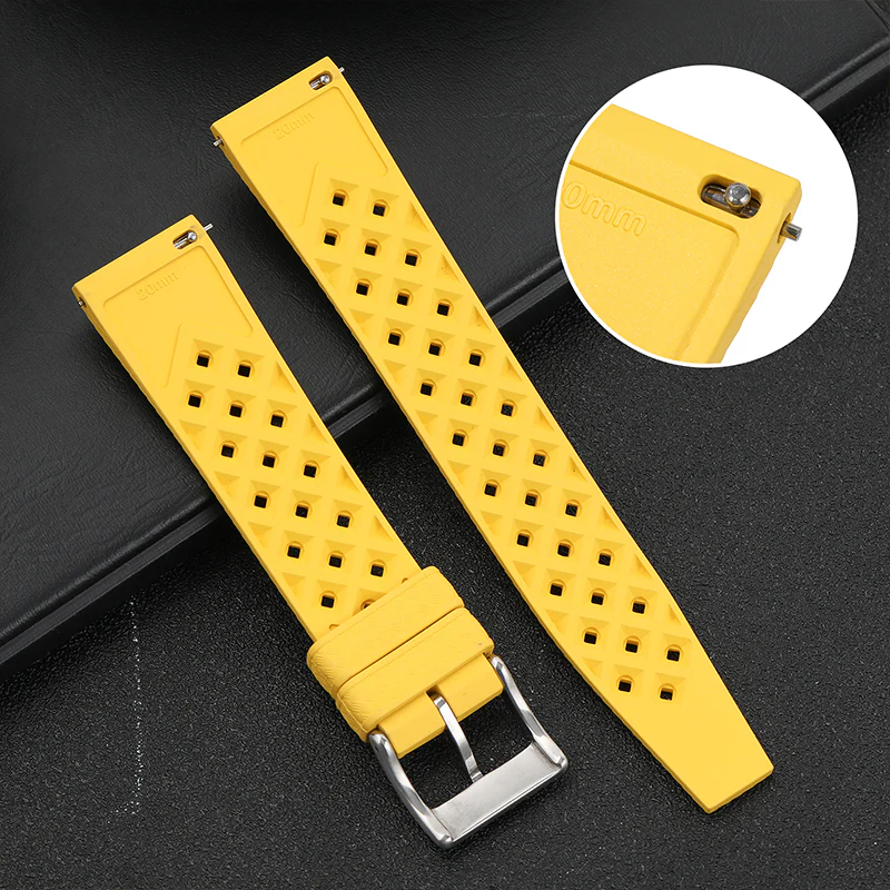 Premium-Grade Tropical FKM Rubber Watch Strap - Image 45