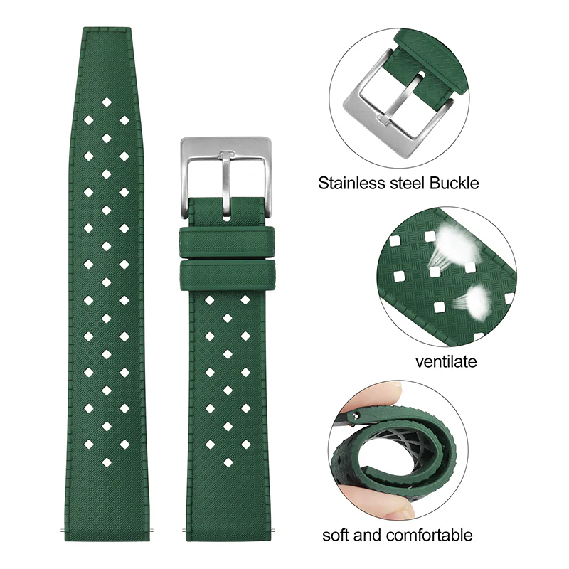 Premium-Grade Tropical FKM Rubber Watch Strap - Image 48