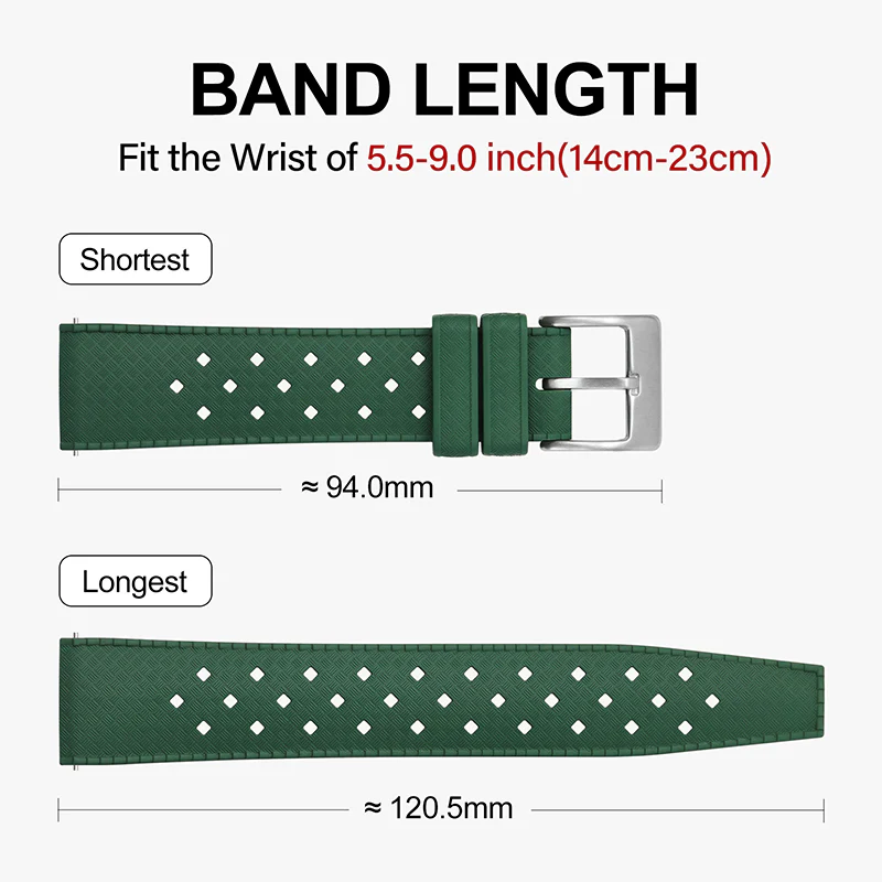 Premium-Grade Tropical FKM Rubber Watch Strap - Image 50
