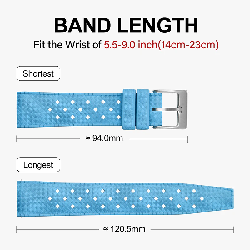 Premium-Grade Tropical FKM Rubber Watch Strap - Image 57