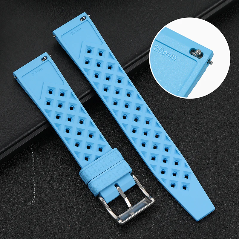 Premium-Grade Tropical FKM Rubber Watch Strap - Image 61