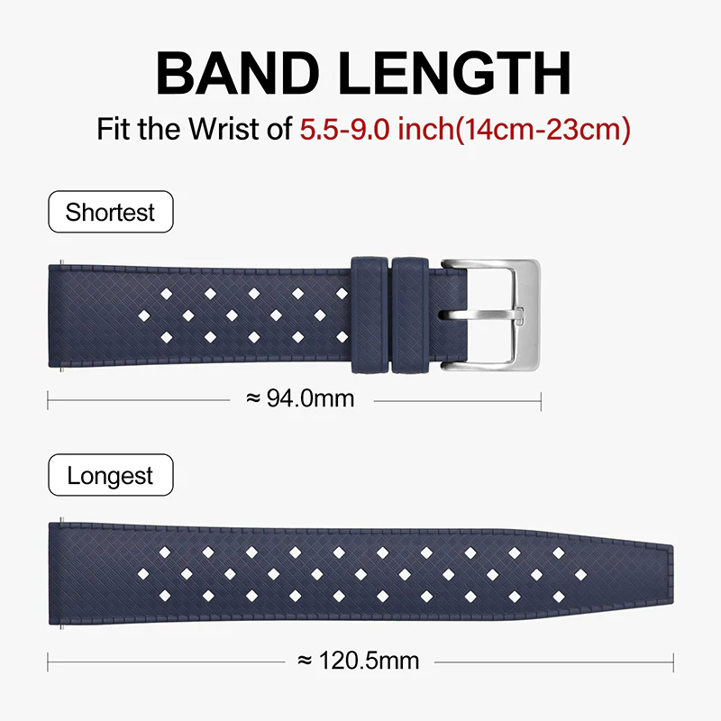 Premium-Grade Tropical FKM Rubber Watch Strap - Image 65