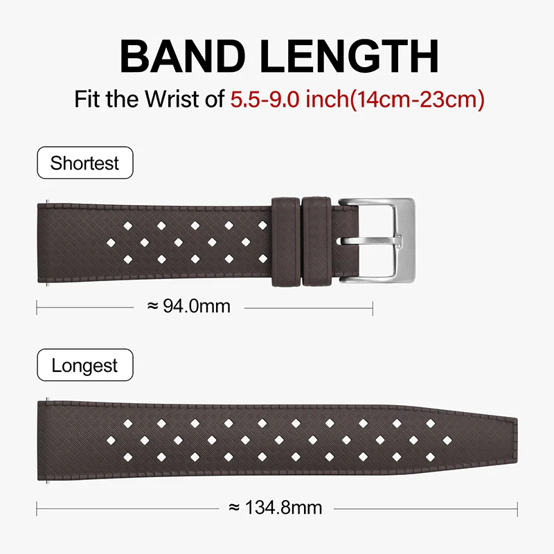 Premium-Grade Tropical FKM Rubber Watch Strap - Image 73