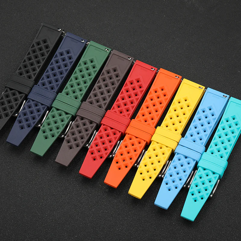 Premium-Grade Tropical FKM Rubber Watch Strap - Image 80