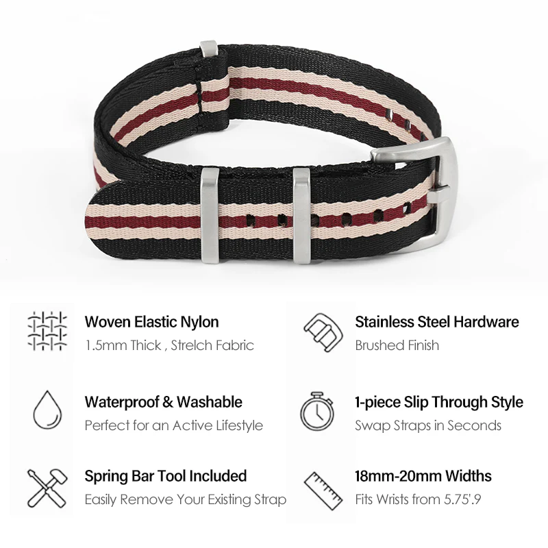 Premium Quality Nylon Fabric Strap 20mm 22mm - Image 6