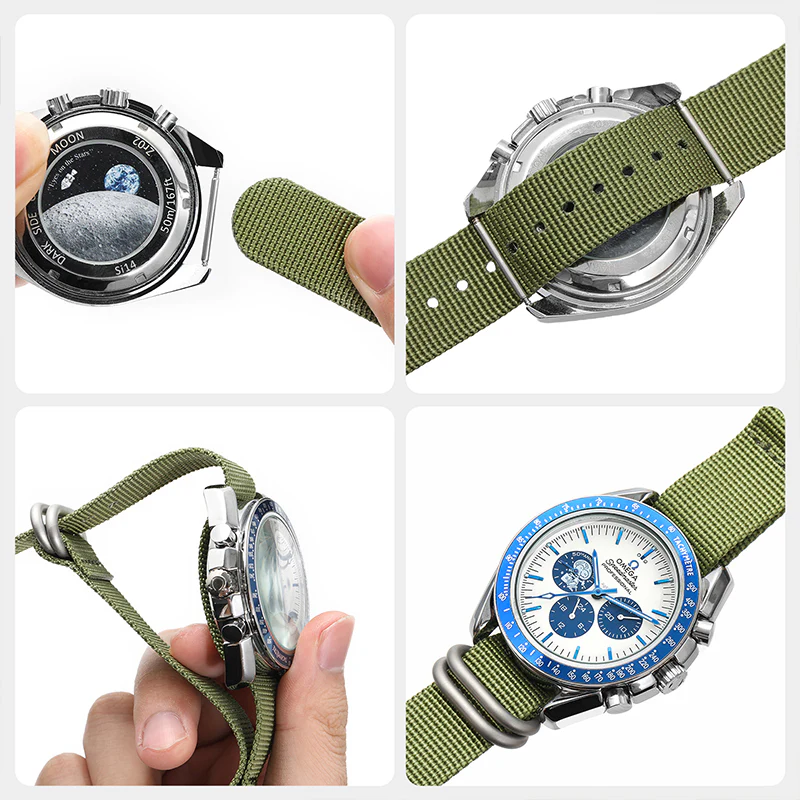 Thick Premium Woven Nylon Military Watch Zulu Strap - Image 18