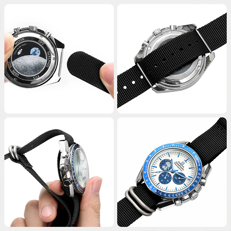 Thick Premium Woven Nylon Military Watch Zulu Strap - Image 4