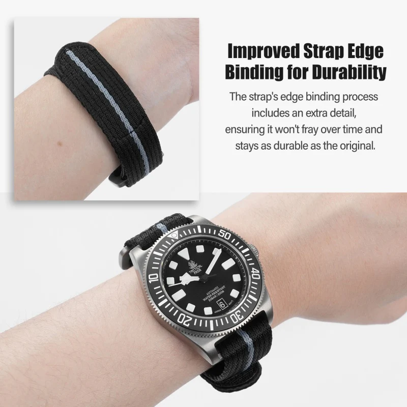 Titanium Buckle Soft Nylon Magic Strap 20mm/22mm - Image 5