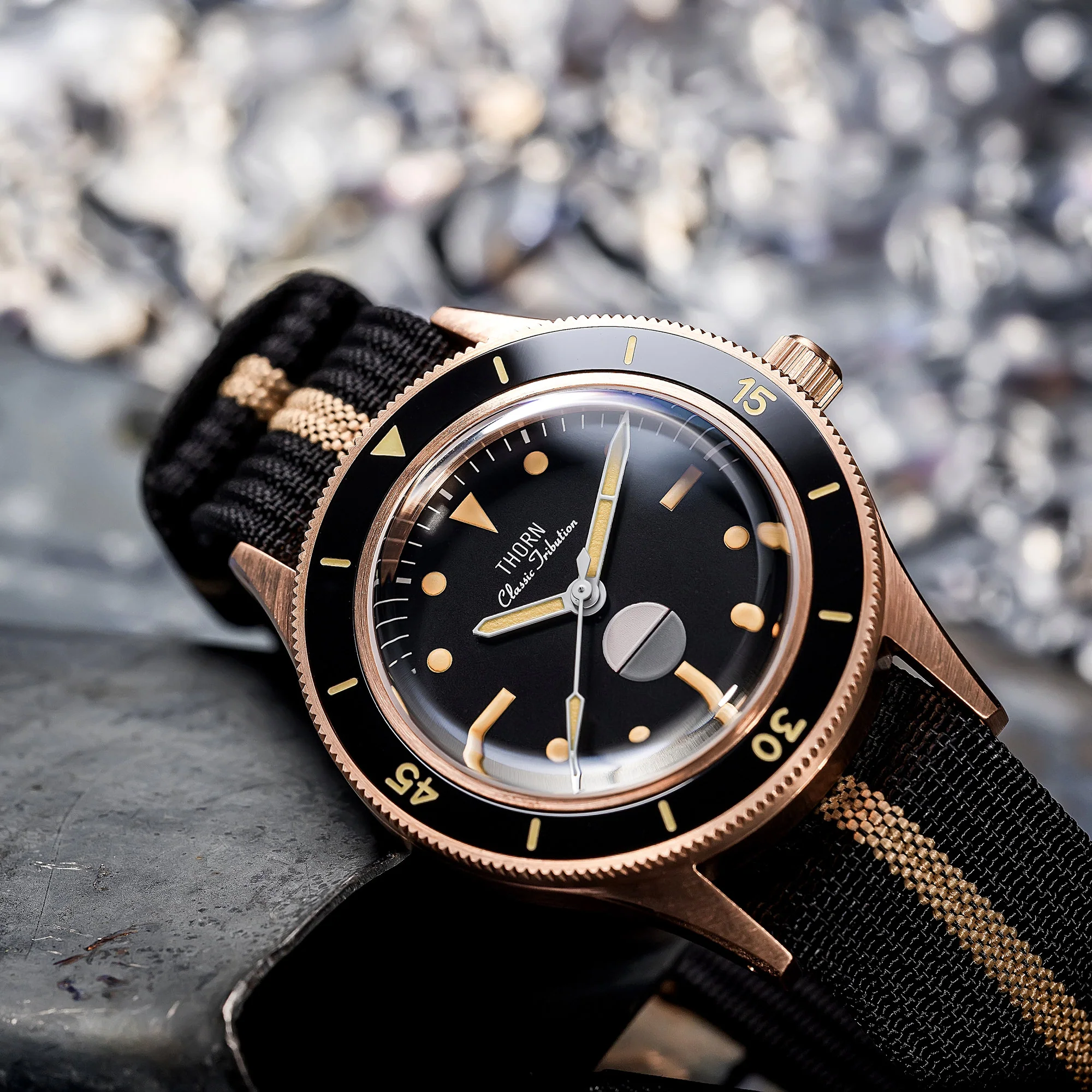 Thorn Vintage 50-Fathoms Bronze Dive Watch - Image 8