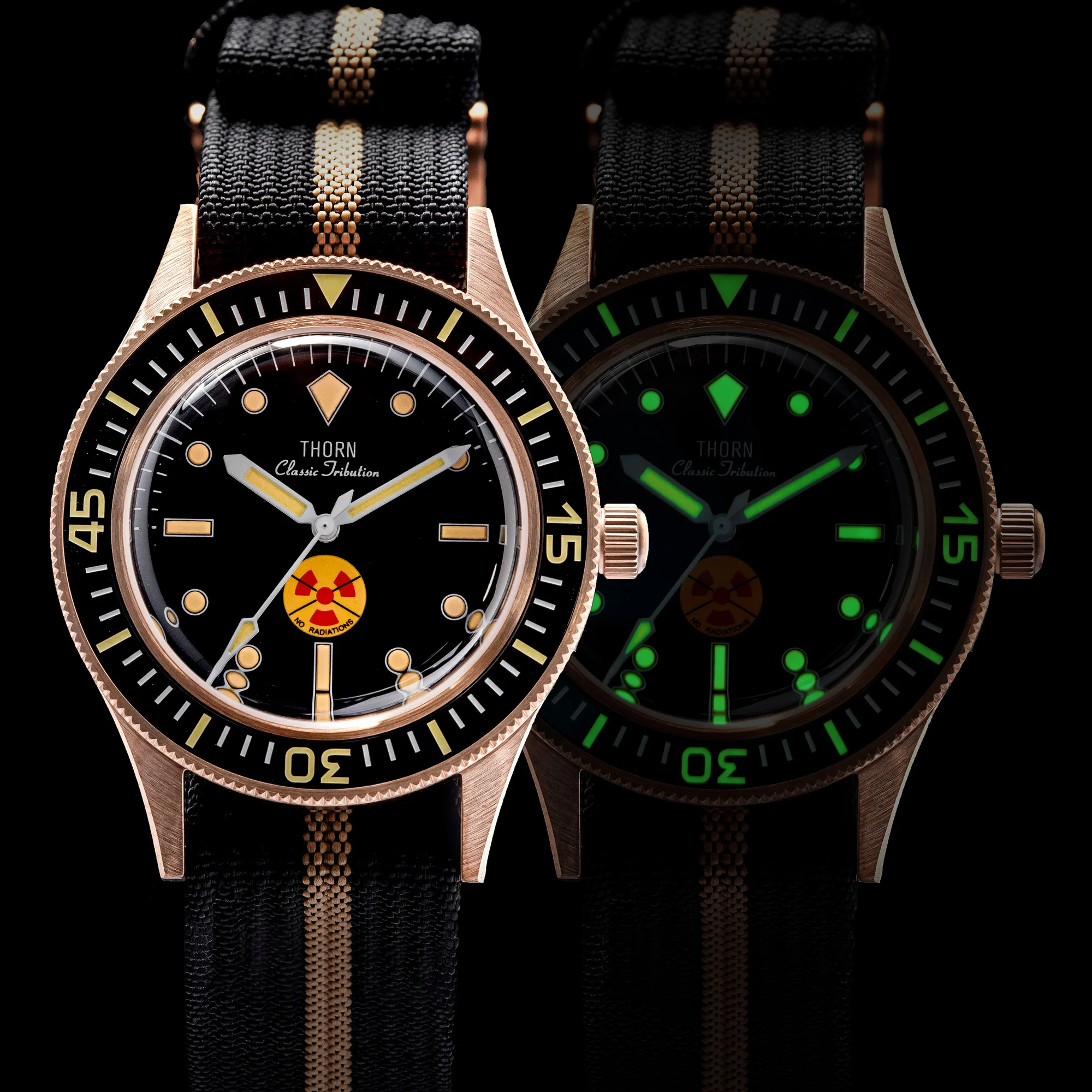 Thorn Vintage 50-Fathoms No-Rad Bronze Dive Watch - Image 19