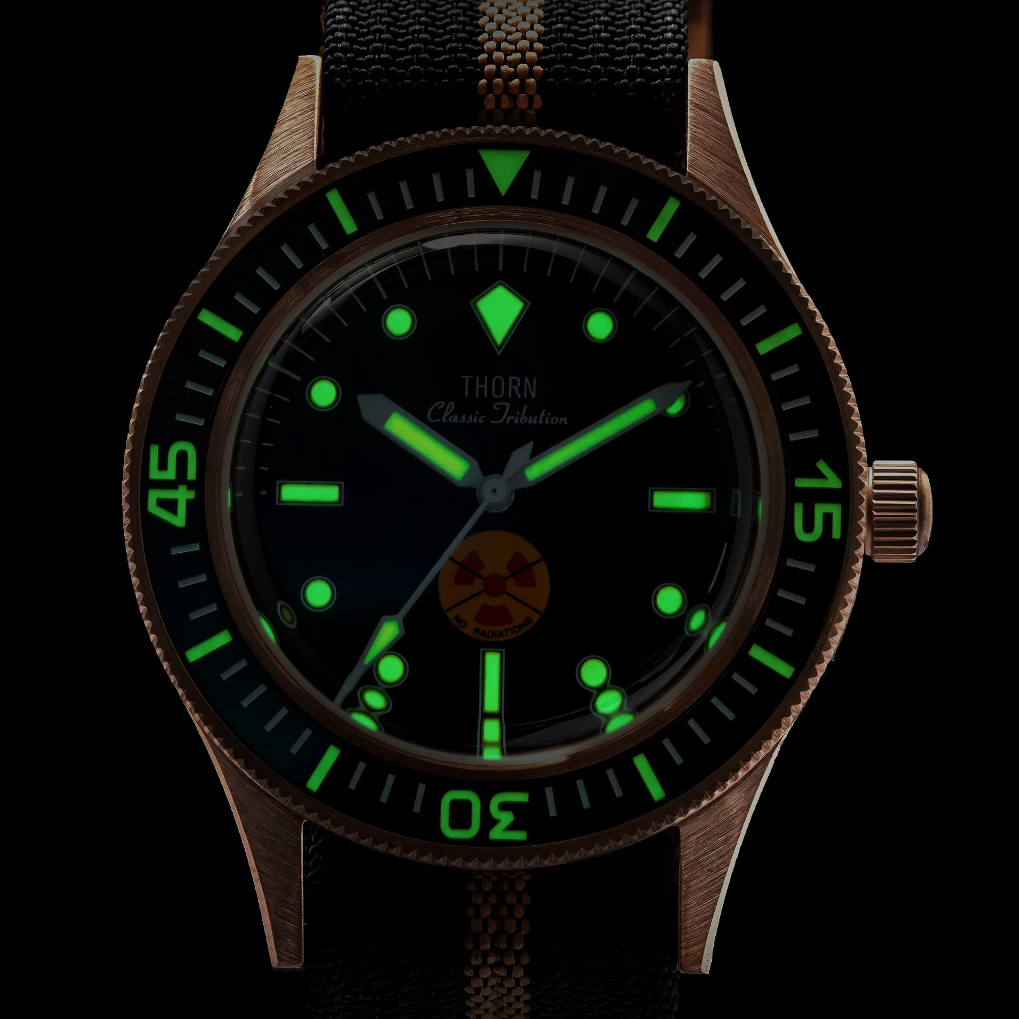 Thorn Vintage 50-Fathoms No-Rad Bronze Dive Watch - Image 22