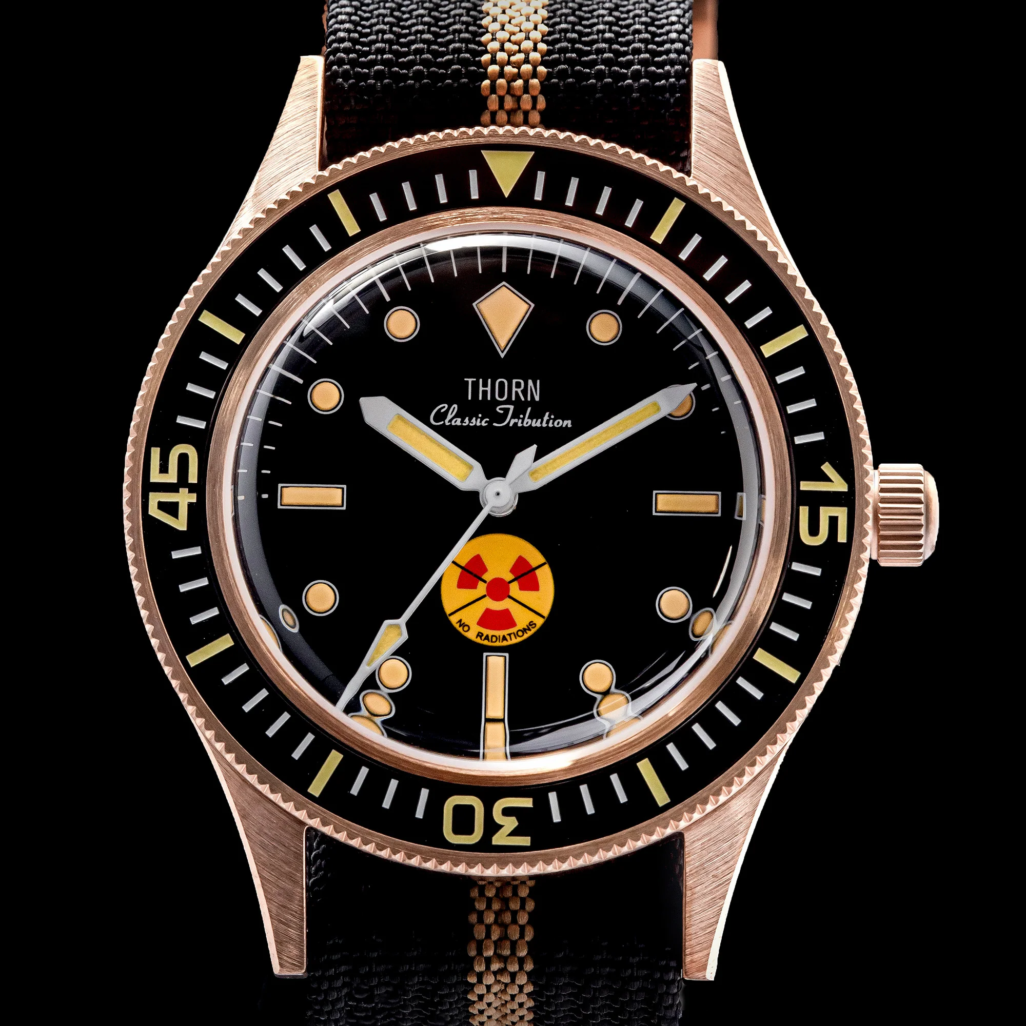 Thorn Vintage 50-Fathoms No-Rad Bronze Dive Watch - Image 4