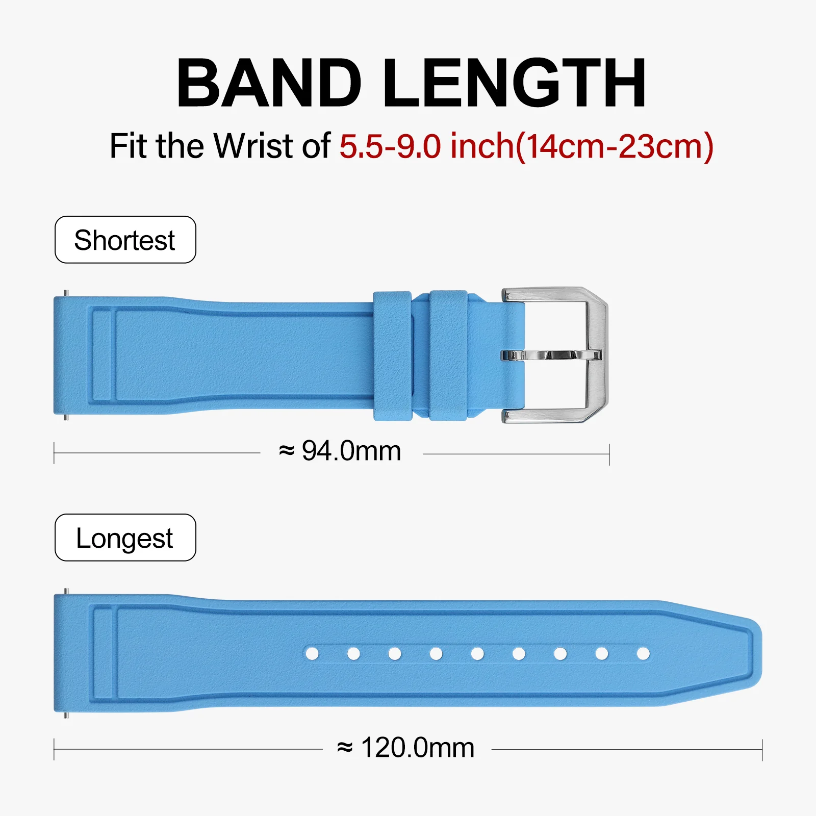 Tropical Soft fluororubber Pilot field Watch Strap - Image 12