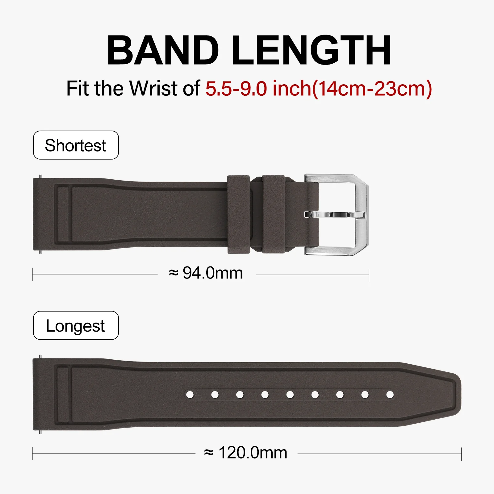 Tropical Soft fluororubber Pilot field Watch Strap - Image 15