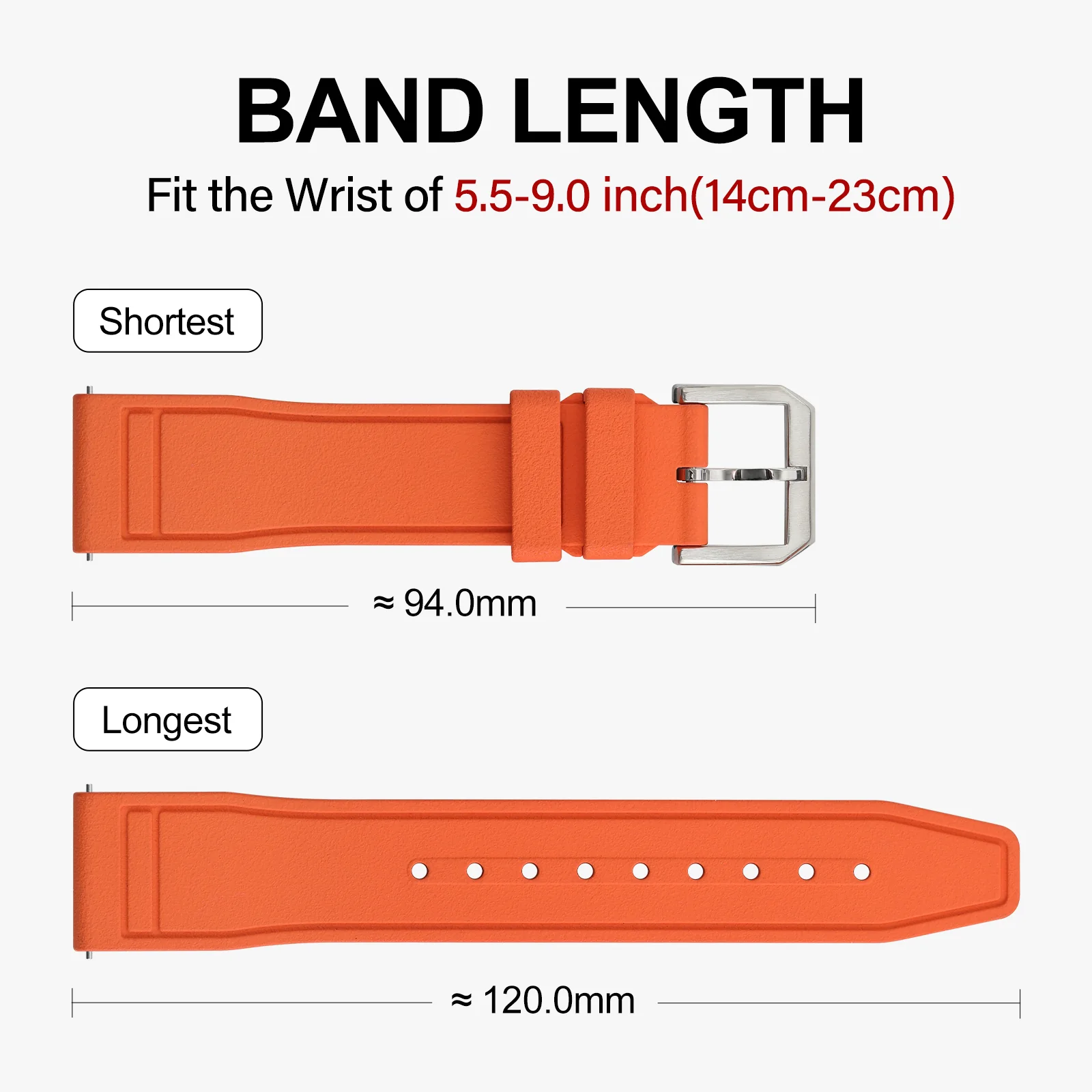 Tropical Soft fluororubber Pilot field Watch Strap - Image 3