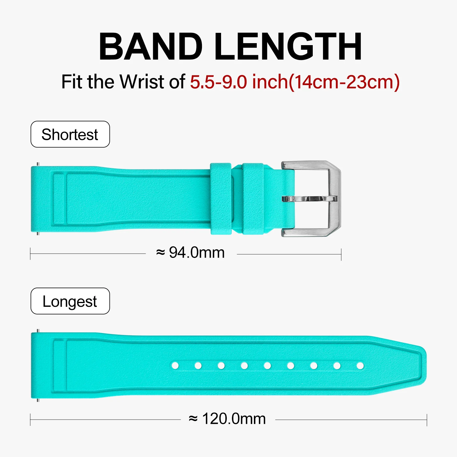 Tropical Soft fluororubber Pilot field Watch Strap - Image 6